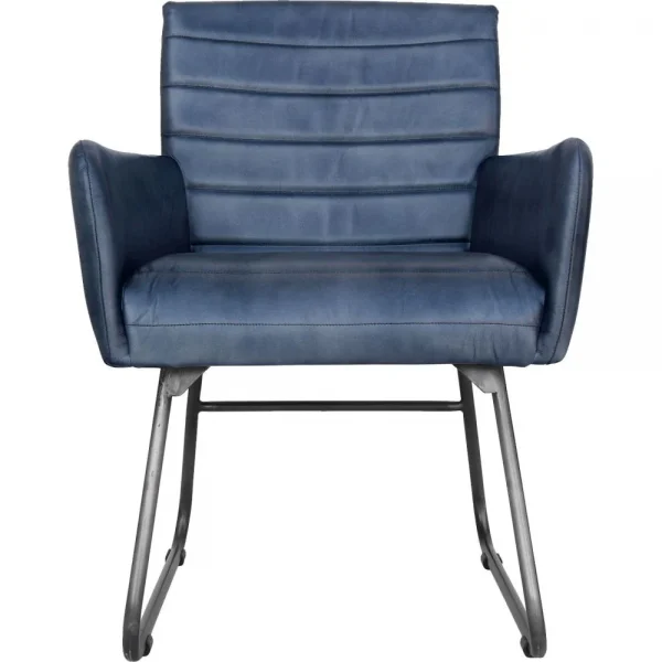 The Chair Collection Leather Iron The Chair Blue