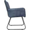 The Chair Collection Leather Iron The Chair Blue