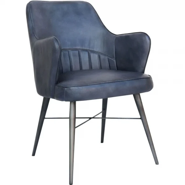 The Chair Collection Leather Iron The Chair Blue