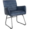 The Chair Collection Leather Iron The Chair Blue Hero