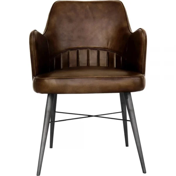 The Chair Collection Leather Iron The Chair Brown