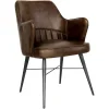 The Chair Collection Leather Iron The Chair Brown