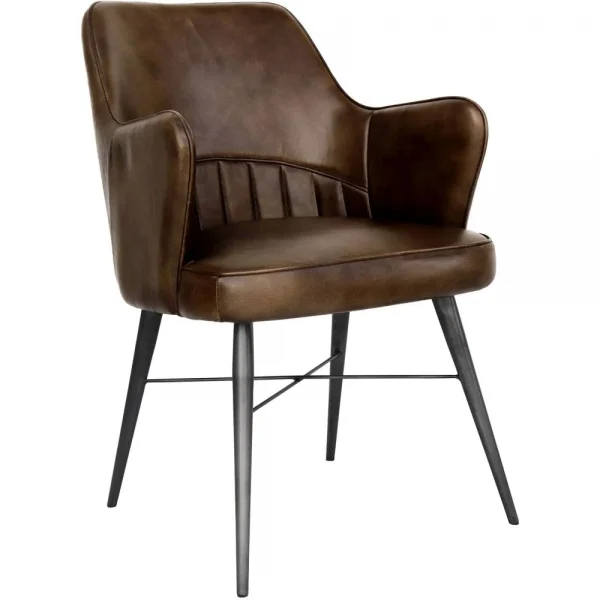 The Chair Collection Leather Iron The Chair Brown