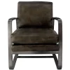 The Chair Collection Leather Iron The Chair Dark Grey
