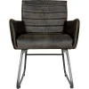 The Chair Collection Leather Iron The Chair Dark Grey