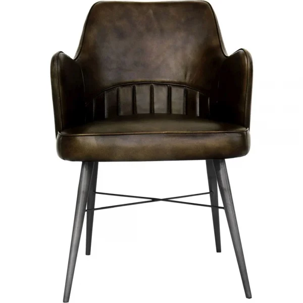 The Chair Collection Leather Iron The Chair Dark Grey