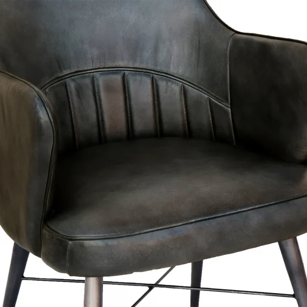 The Chair Collection Leather Iron The Chair Dark Grey
