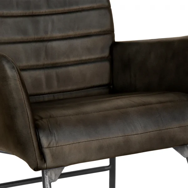 The Chair Collection Leather Iron The Chair Dark Grey