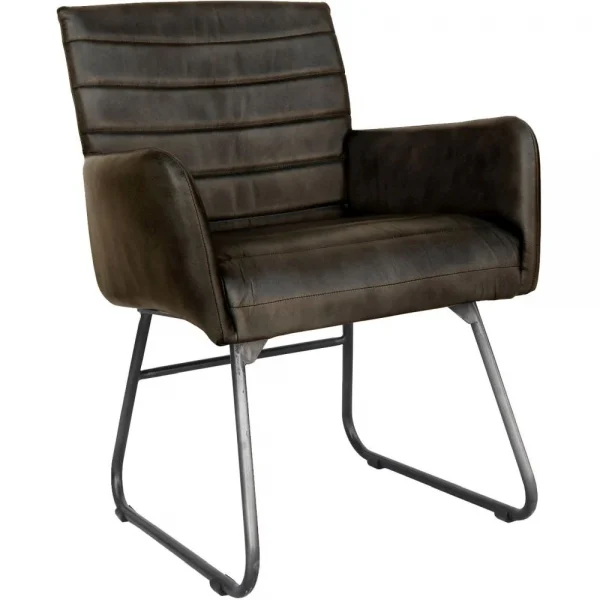 The Chair Collection Leather Iron The Chair Dark Grey