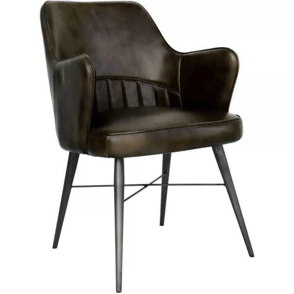 The Chair Collection Leather Iron The Chair Dark Grey