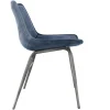 The Chair Collection Leather Iron The Chair with out arms Blue