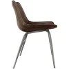 The Chair Collection Leather Iron The Chair with out arms Brown