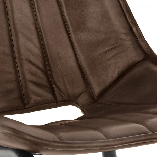 The Chair Collection Leather Iron The Chair with out arms Brown