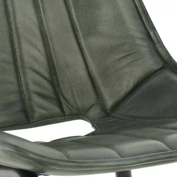The Chair Collection Leather Iron The Chair with out arms Grey