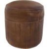 The Chair Collection Leather Pouf Brown Hero