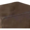 The Chair Collection Leather Pouf Dark Grey