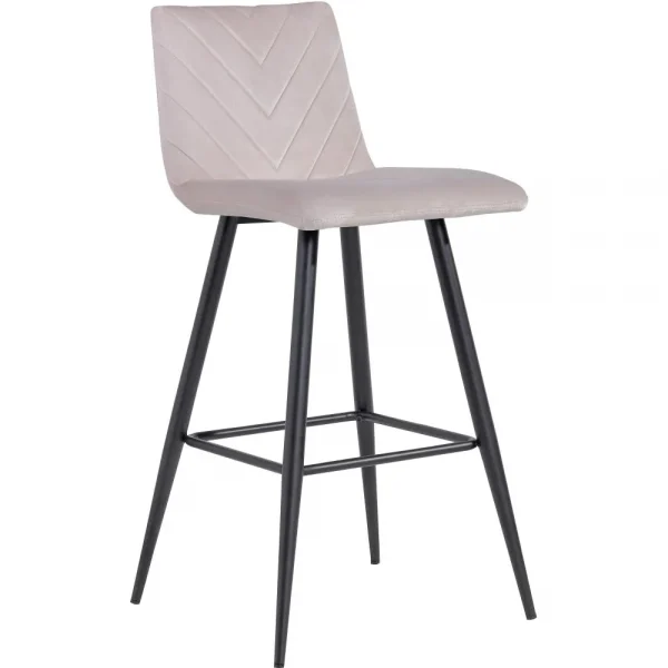 The Chair Collection Velvet Bar Stool Taupe Hero