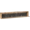 Wall Shelf with LED Light Natural Finish