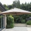 Wall Mounted Cantilever Parasol Taupe Plus Cover