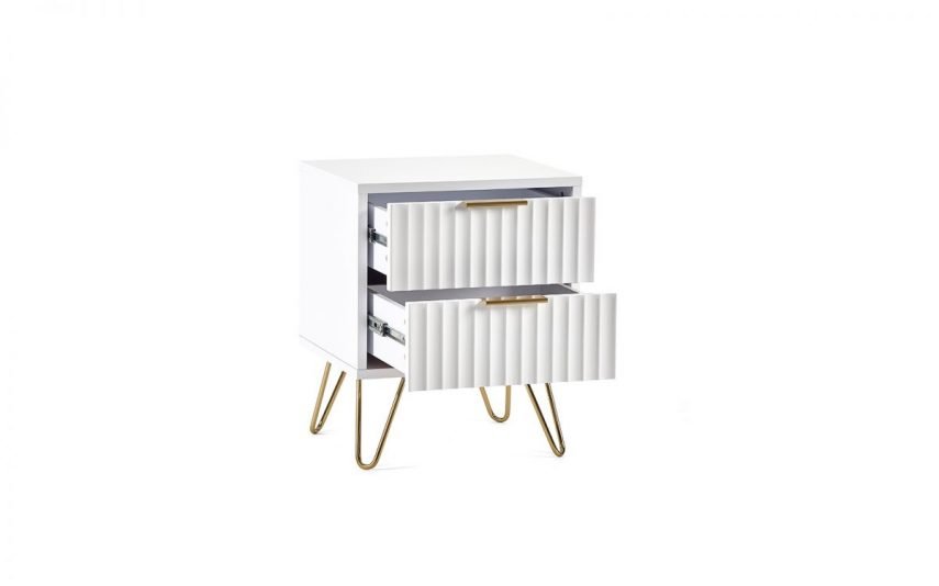 Murano Drawer Bedside Matt White
