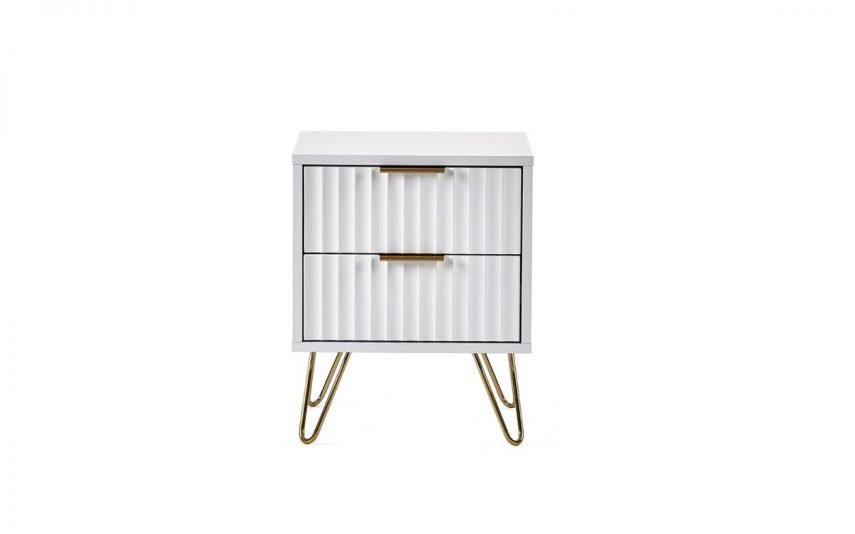 Murano Drawer Bedside Matt White