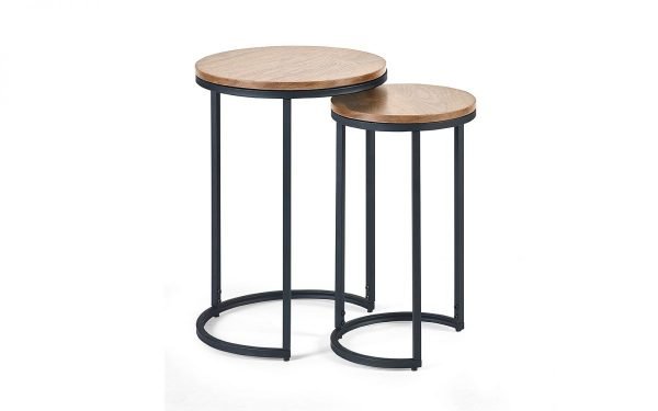 Tribeca Round Nesting Side Tables Sonoma Oak