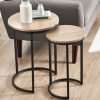 Tribeca Round Nesting Side Tables Sonoma Oak