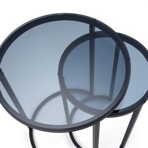 chi chicago round nesting side tables detial