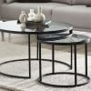 chicago round nesting coffee tables roomset