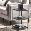 chicago tall narrow side table roomset
