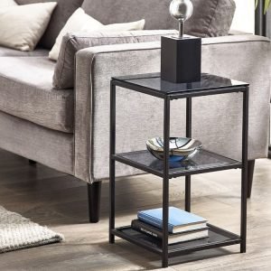 chicago tall narrow side table roomset