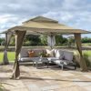 folding gazebo BrownTaupe