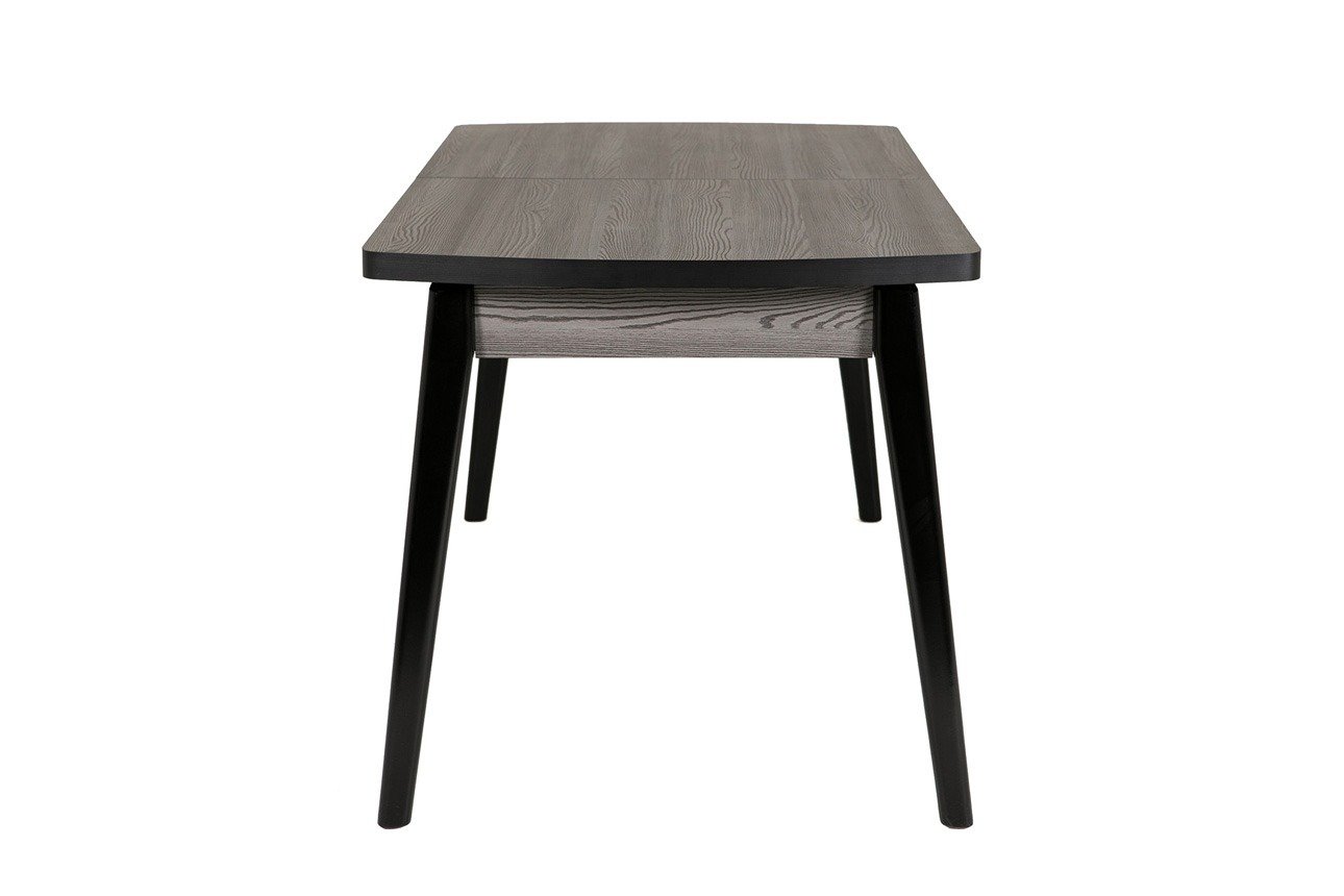 Magda Dining Table Extending 1800 Grey Top Black Leg