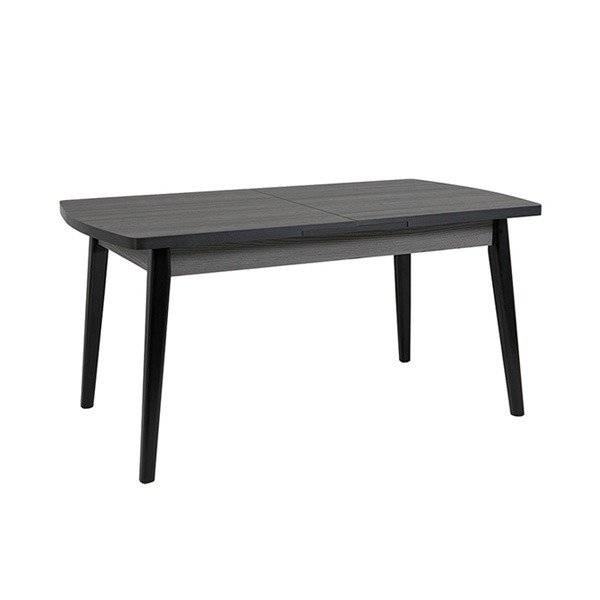 Magda Dining Table Extending 2000 Grey Top Black Leg