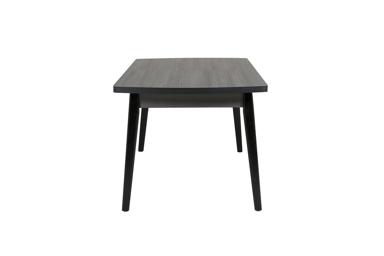 Magda Dining Table Extending 2000 Grey Top Black Leg