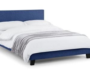 rialto dark blue fabric bed cm dressed ()