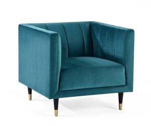 sal salma scalloped back chair teal cutout