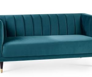 sal salma scalloped back seater teal cutout