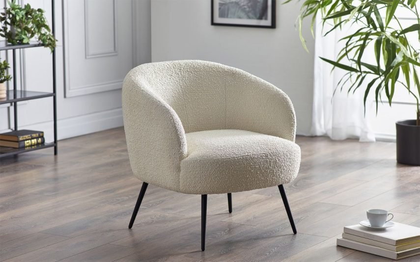 ama amari boucle accent chair roomset