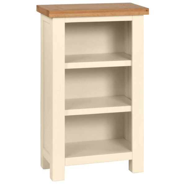 DPTPI painted compact small bookcase living dining office oak top ivory x c default