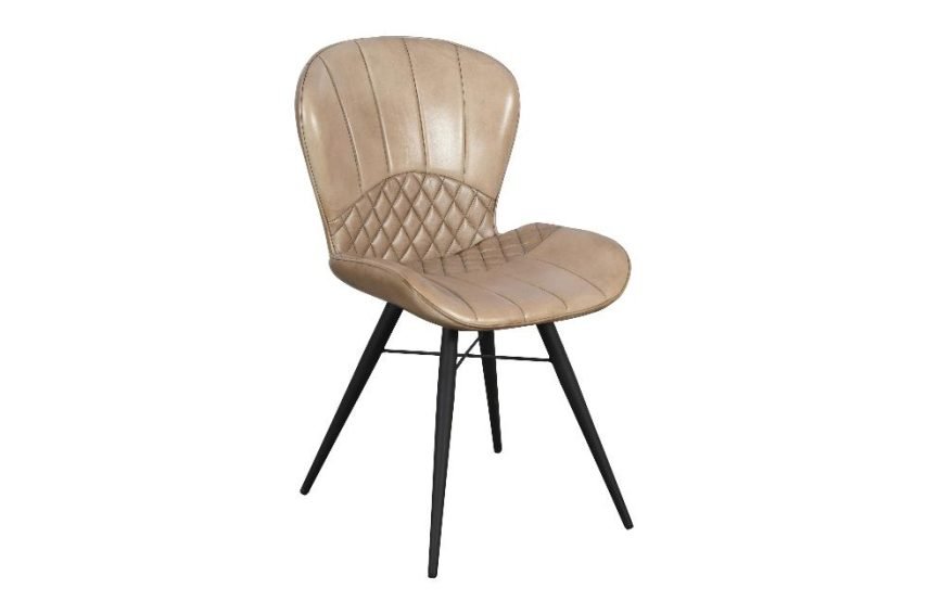 Amara Faux Leather Dining Chair - Beige