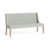 Normandy Upholstery Dining Sofa W/ Button Back - Beige