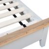 Double Wooden Bedframe - Dove Grey
