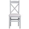 Cross back chair fabric seat
