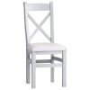 Cross back chair fabric seat