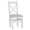 Cross back chair fabric seat