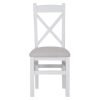 Cross back chair fabric seat