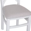 Cross back chair fabric seat