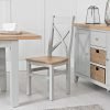 Cross back chair wooden seat