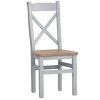 Cross back chair wooden seat